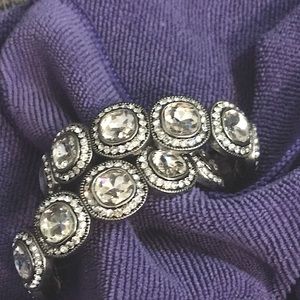 Two white bling bracelets